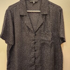 Lulu's Black Polka Dot Women's Blouse